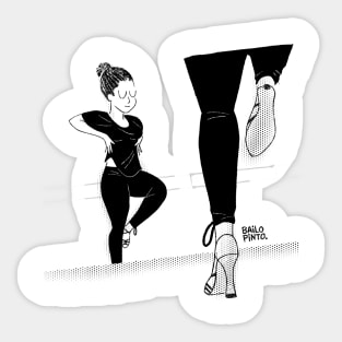 Woman dancing salsa Sticker